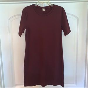 Wine colored Tshirt Dress
